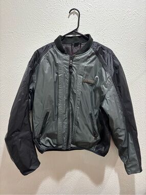 Olympia moto sports jacket size medium. Track style, biker aesthetic, moto-core
